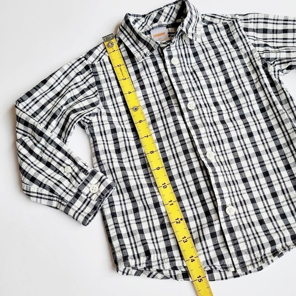 Gymboree 2T Plaid Button Up Black & White Holiday Dress - Picture 3 of 6
